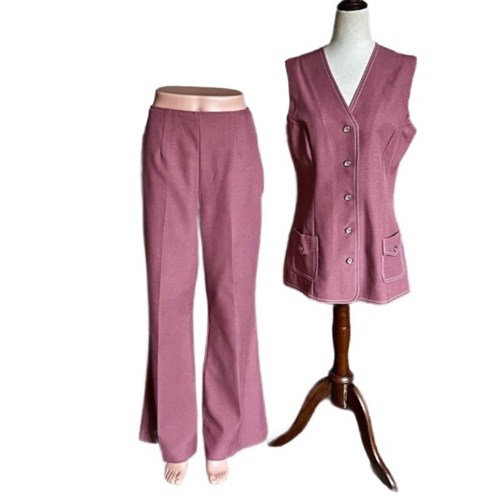 Douglas Marc ~ Medium ~ Union Made USA ~ Purple ~ Boho 2 PieceTop & Pants Set